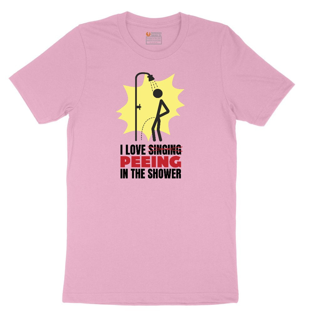 I Love Peeing in the Shower Toddler Short Sleeve Tee - Candy Pink