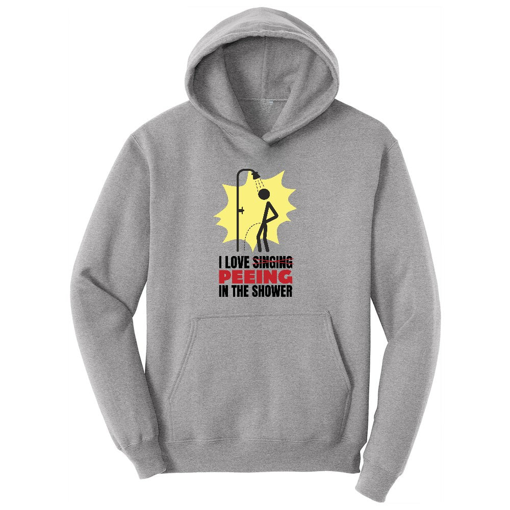 I Love Peeing in the Shower Youth Hoodie - Athletic Heather
