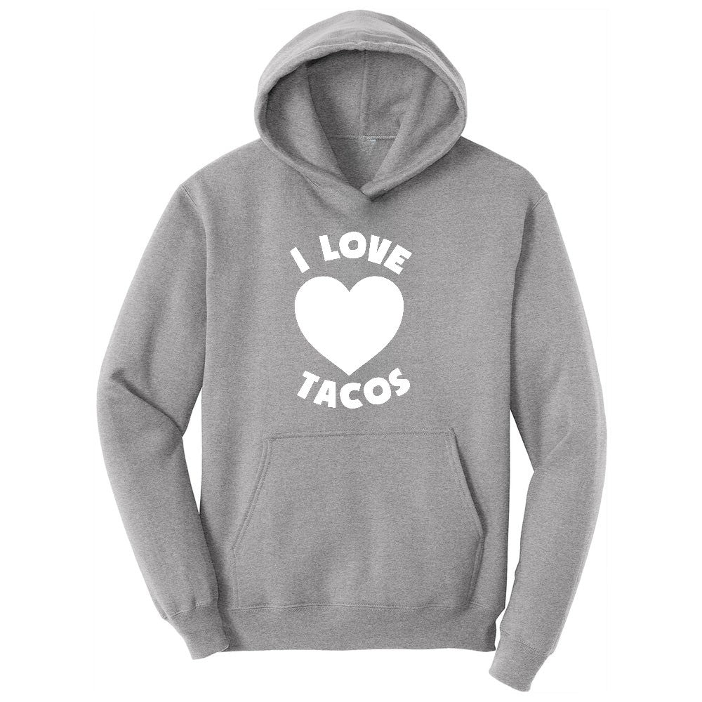 I Love Tacos Ladies Hoodie - Athletic Heather