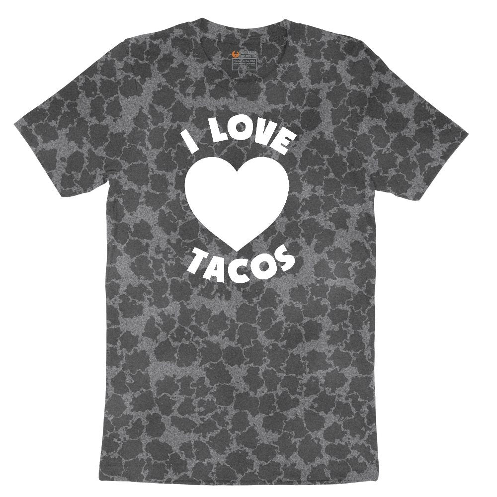I Love Tacos Ladies Short Sleeve Tee - Black Leopard