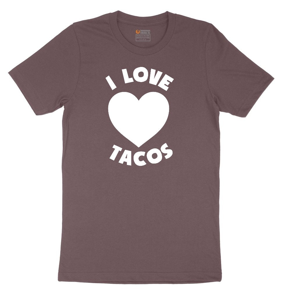 I Love Tacos Ladies Short Sleeve Tee - Sangria Blackout
