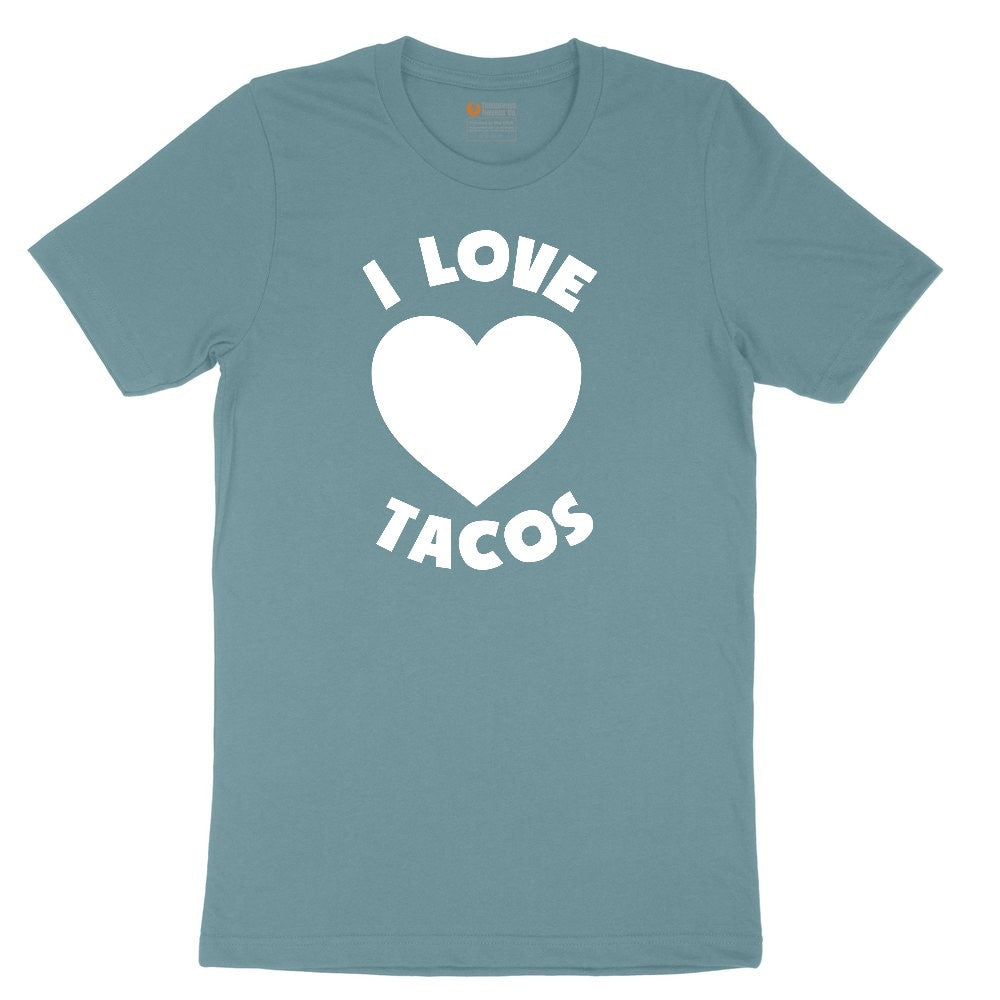I Love Tacos Ladies Short Sleeve Tee - Surf Blackout