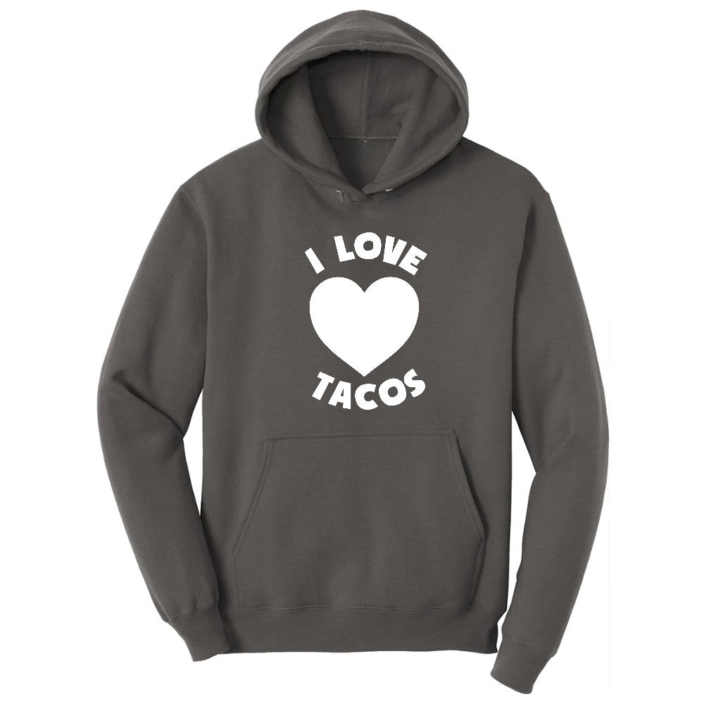 I Love Tacos Hoodie - Charcoal