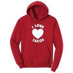 I Love Tacos Hoodie - Red