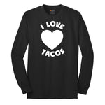 I Love Tacos Long Sleeve Tee - Jet Black