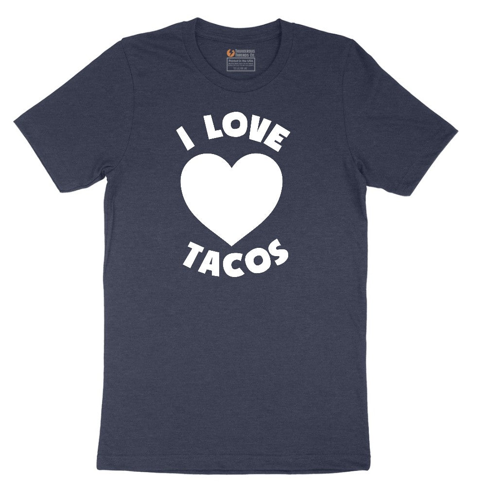I Love Tacos Short Sleeve Tee - Heather Navy