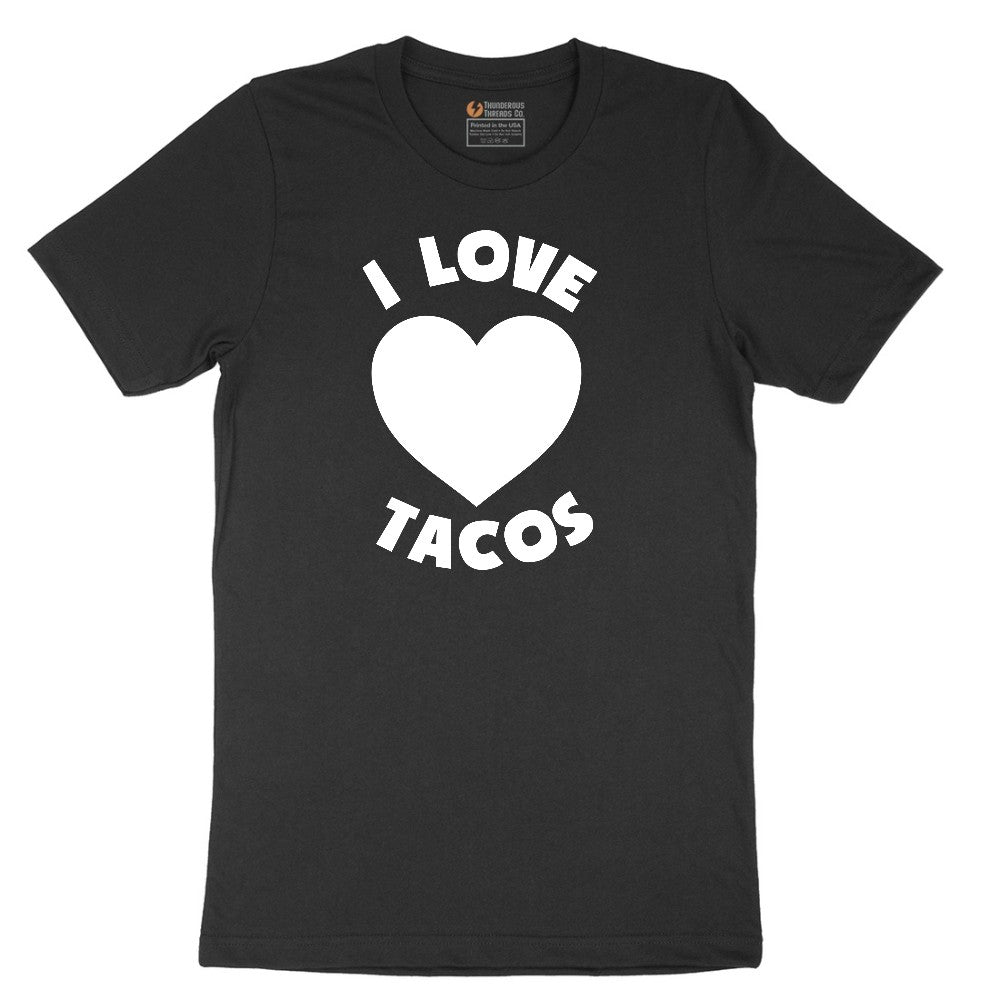 I Love Tacos Short Sleeve Tee - Jet Black