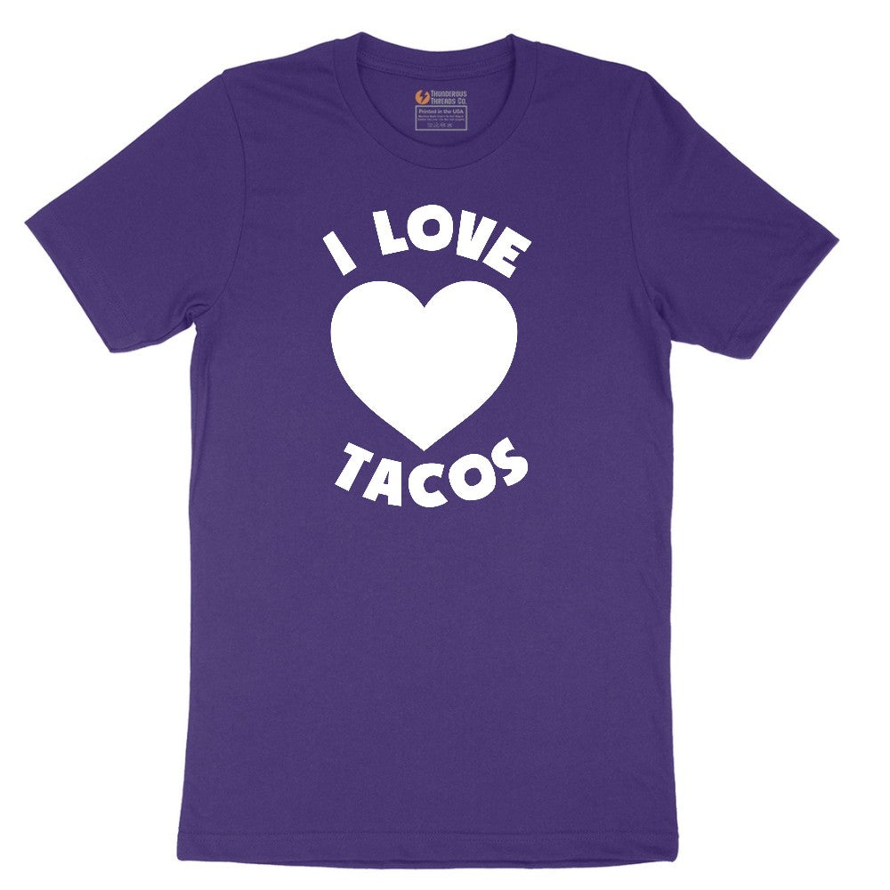 I Love Tacos Short Sleeve Tee - Team Purple