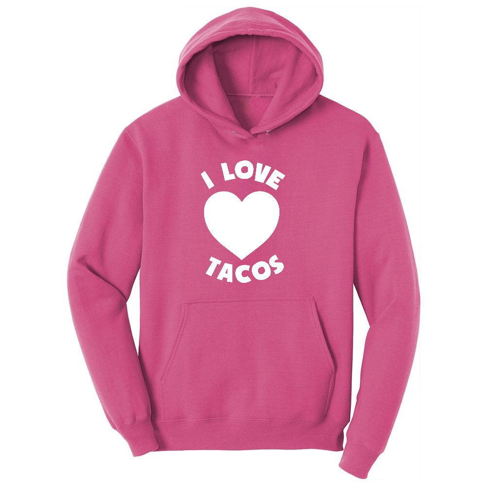 I Love Tacos Youth Hoodie - Sangria
