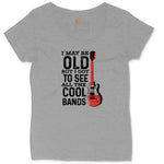 I May Be Old But I Got to See All of the Cool Bands Version 1 Ladies Curvy Tee - Granite Heather
