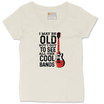 I May Be Old But I Got to See All of the Cool Bands Version 1 Ladies Curvy Tee - Natural Heather