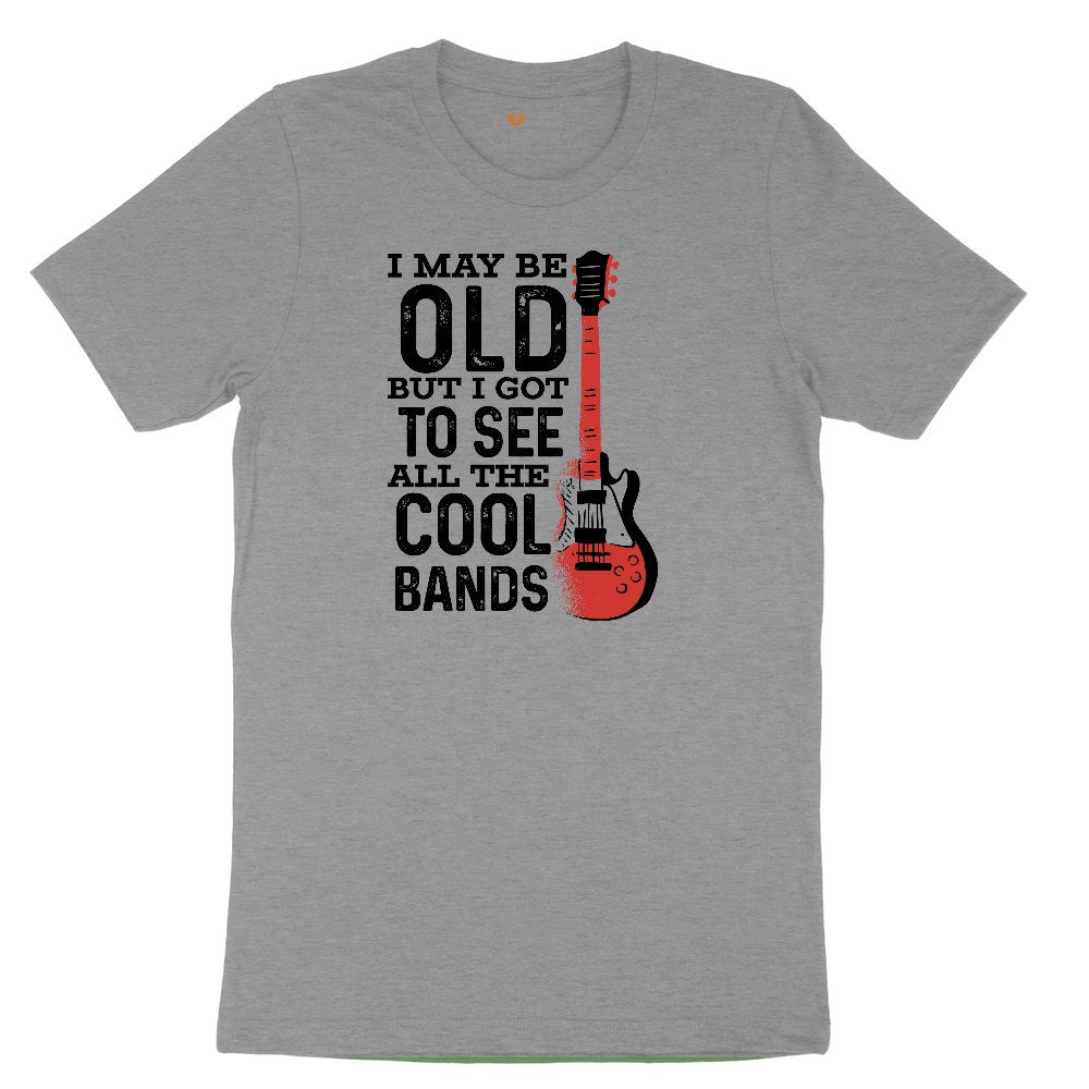I May Be Old But I Got to See All of the Cool Bands Version 1 Youth Short Sleeve Tee - Athletic Heather