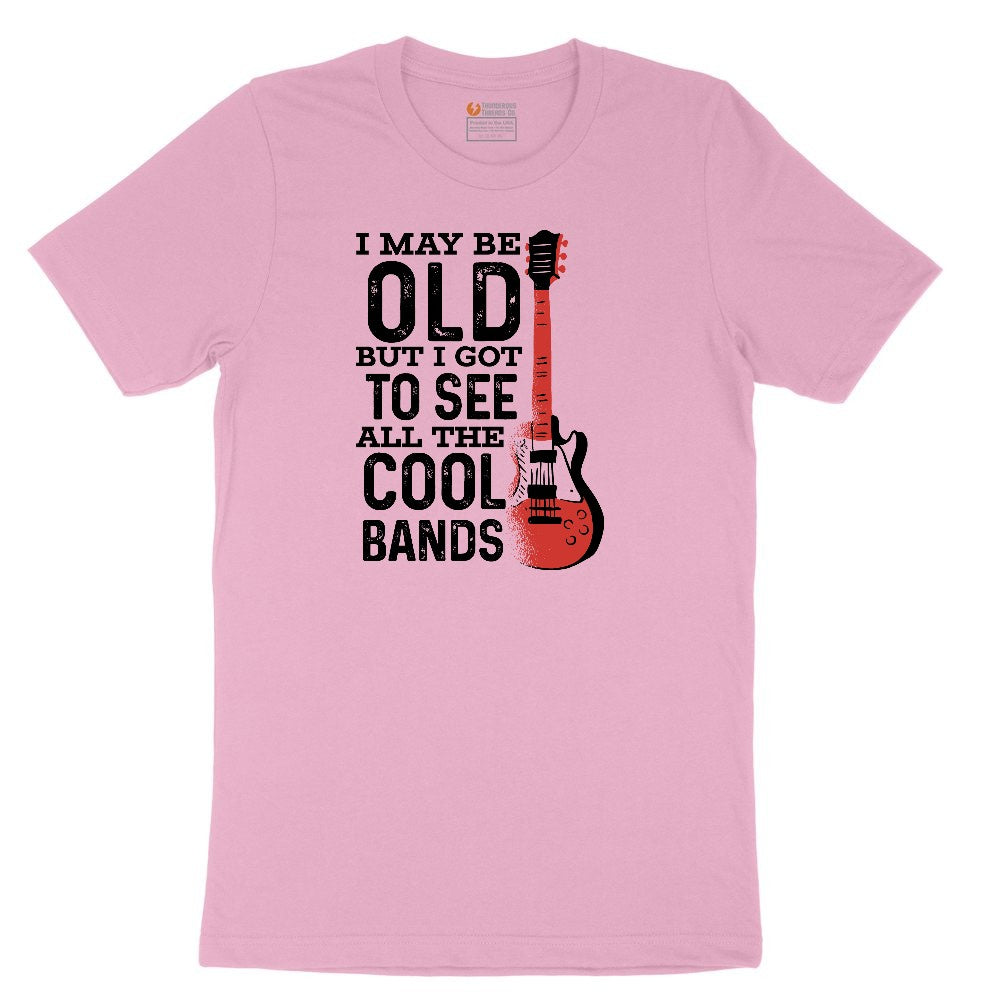 I May Be Old But I Got to See All of the Cool Bands Version 1 Youth Short Sleeve Tee - Candy Pink
