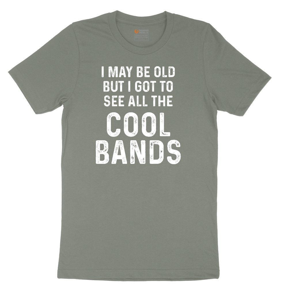 I May Be Old But I Got to See All The Cool Bands Ladies Short Sleeve Tee - Bamboo Blackout
