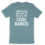 I May Be Old But I Got to See All The Cool Bands Ladies Short Sleeve Tee - Surf Blackout