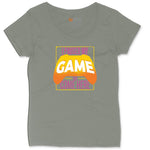 I Paused My Game to Come Here - Mens & Ladies T-Shirt Ladies Curvy Tee - Bamboo Blackout