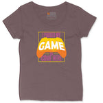 I Paused My Game to Come Here - Mens & Ladies T-Shirt Ladies Curvy Tee - Sangria Blackout