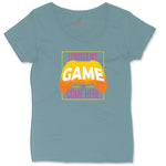 I Paused My Game to Come Here - Mens & Ladies T-Shirt Ladies Curvy Tee - Surf Blackout