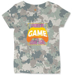 I Paused My Game to Come Here - Mens & Ladies T-Shirt Ladies Curvy Tee - Vintage Camo