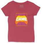 I Paused My Game to Come Here - Mens & Ladies T-Shirt Ladies Curvy Tee - Vintage Red