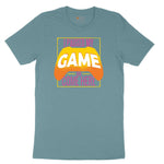 I Paused My Game to Come Here - Mens & Ladies T-Shirt Ladies Short Sleeve Tee - Surf Blackout