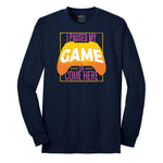 I Paused My Game to Come Here - Mens & Ladies T-Shirt Long Sleeve Tee - Navy