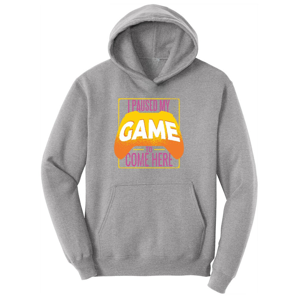 I Paused My Game to Come Here - Mens & Ladies T-Shirt Youth Hoodie - Athletic Heather