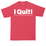 I Quit tall t-shirt for men in Heather Red
