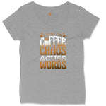 I Run on Coffee and Cuss Words Ladies Curvy Tee - Granite Heather