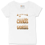 I Run on Coffee and Cuss Words Ladies Curvy Tee - White
