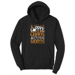 I Run on Coffee and Cuss Words Ladies Hoodie - Jet Black