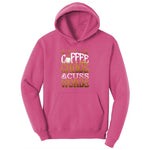 I Run on Coffee and Cuss Words Ladies Hoodie - Sangria