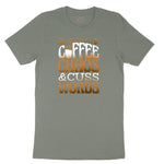 I Run on Coffee and Cuss Words Ladies Short Sleeve Tee - Bamboo Blackout