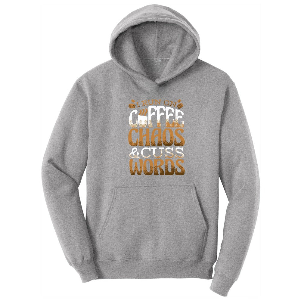 I Run on Coffee and Cuss Words Hoodie - Athletic Heather