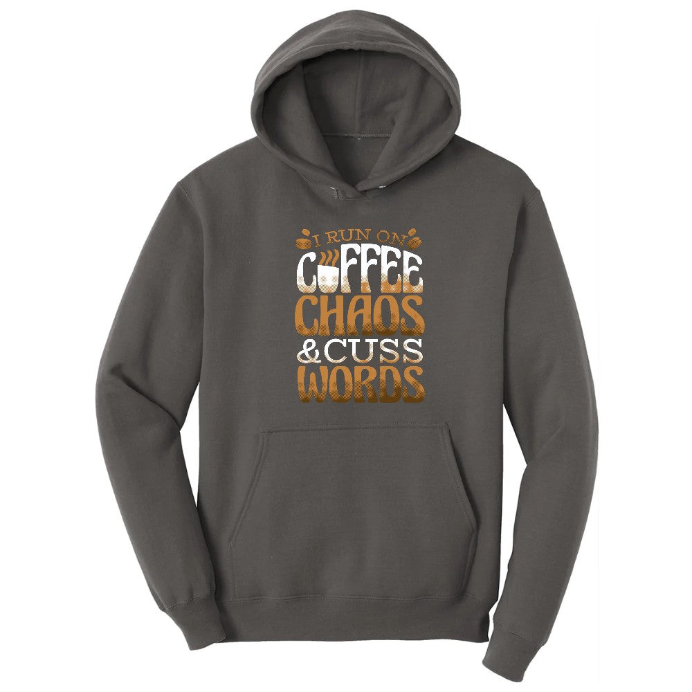 I Run on Coffee and Cuss Words Hoodie - Charcoal