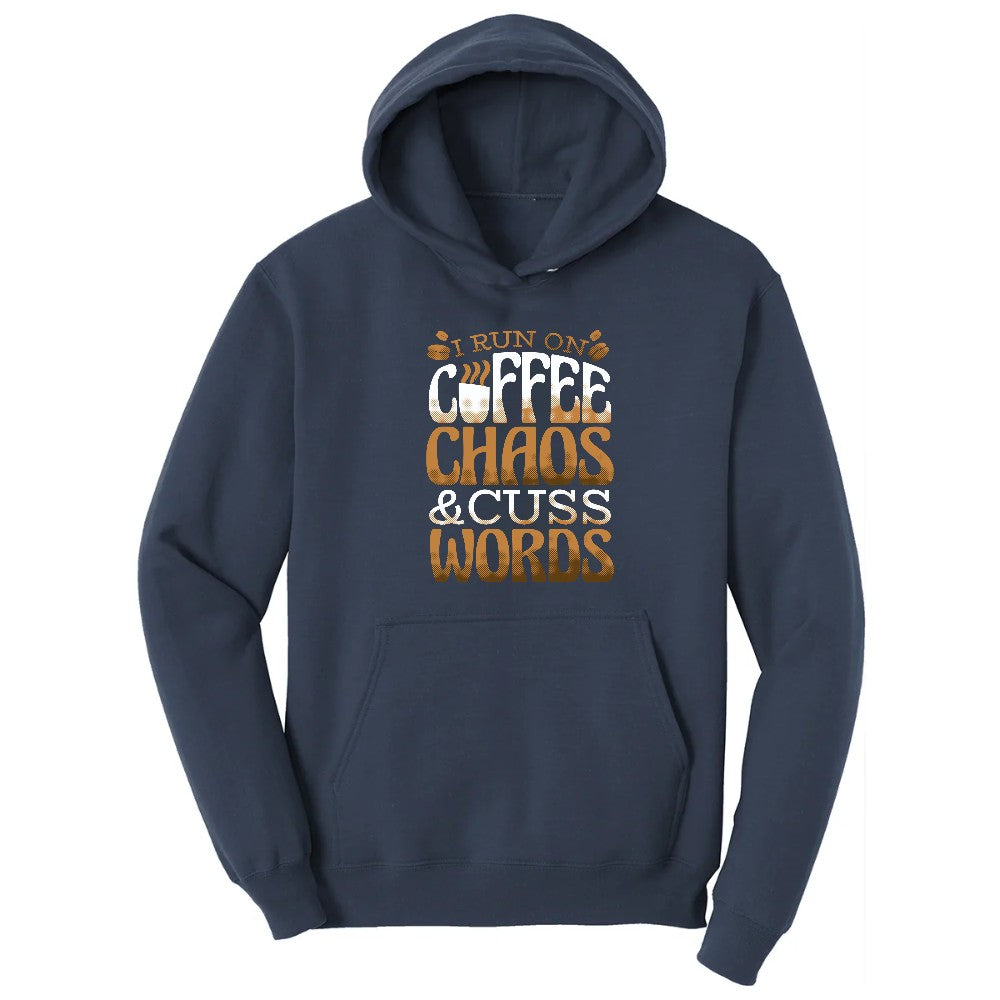 I Run on Coffee and Cuss Words Hoodie - Navy