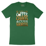 I Run on Coffee and Cuss Words Short Sleeve Tee - Athletic Kelly