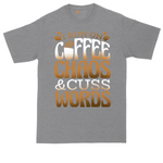 I Run on Coffee and Cuss Words tall t-shirt for men in Athletic Heather
