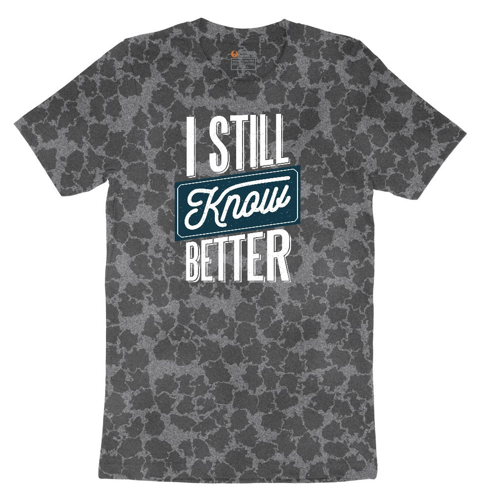 I Still Know Better Ladies Short Sleeve Tee - Black Leopard