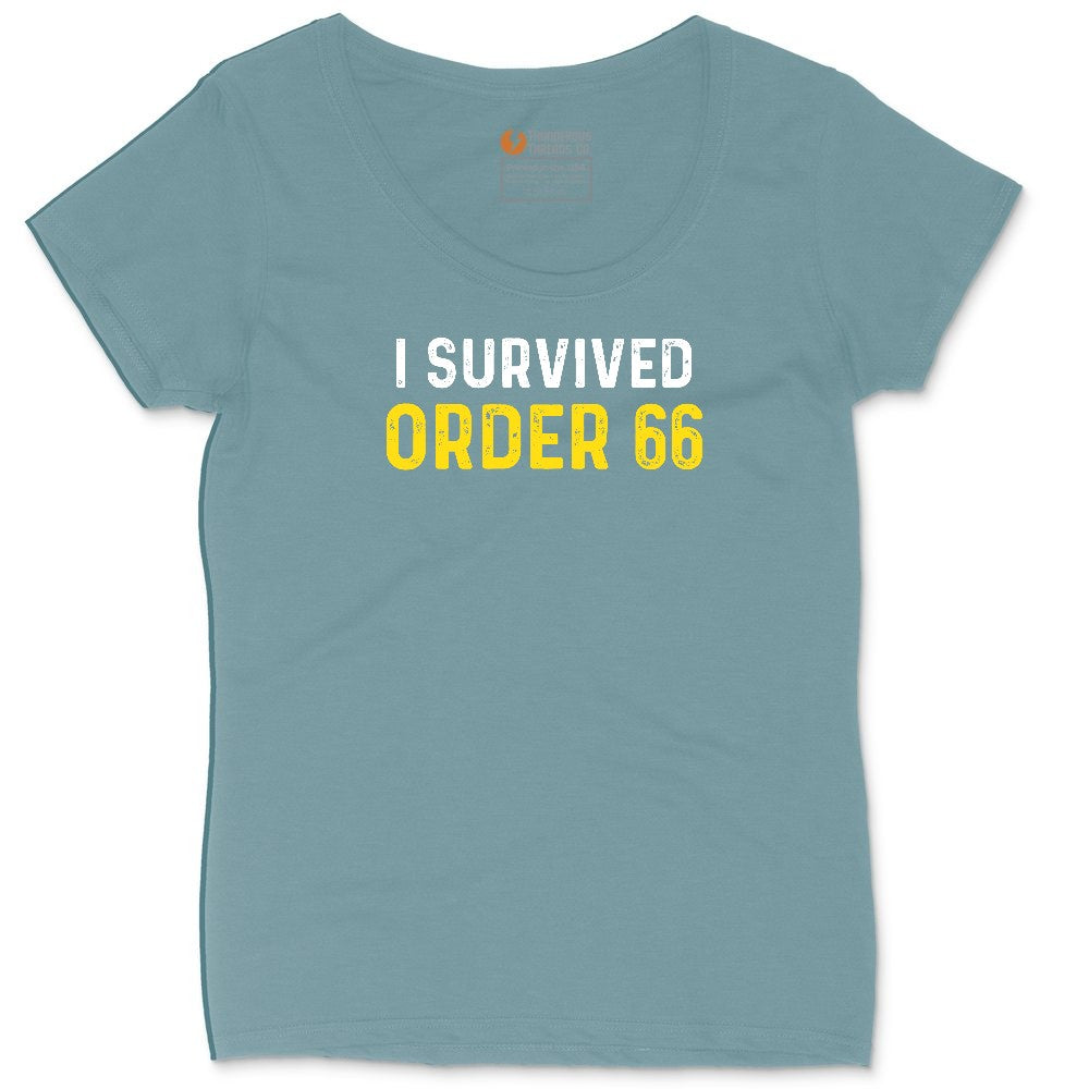 I Survived Order 66 Ladies Curvy Tee - Surf Blackout