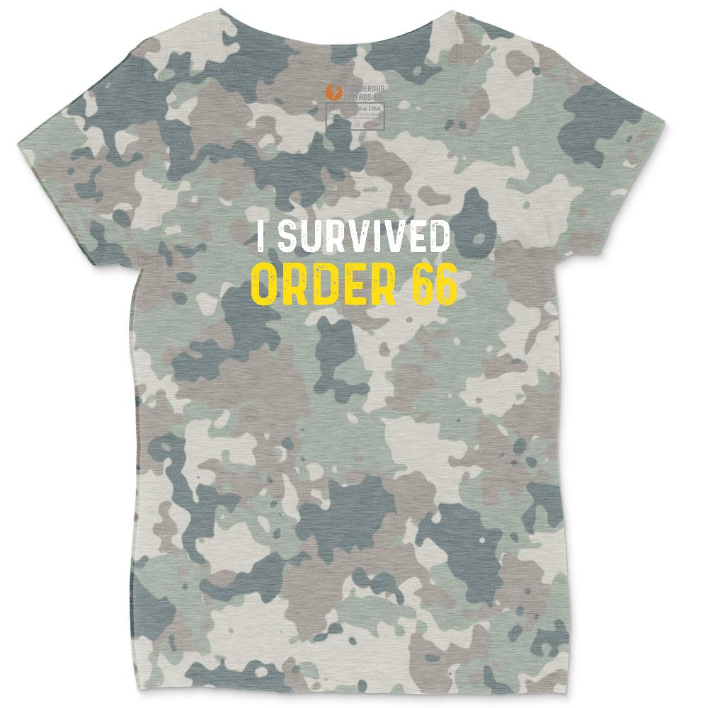I Survived Order 66 Ladies Curvy Tee - Vintage Camo