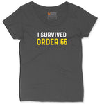 I Survived Order 66 Ladies Curvy Tee - Vintage Smoke