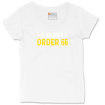 I Survived Order 66 Ladies Curvy Tee - White