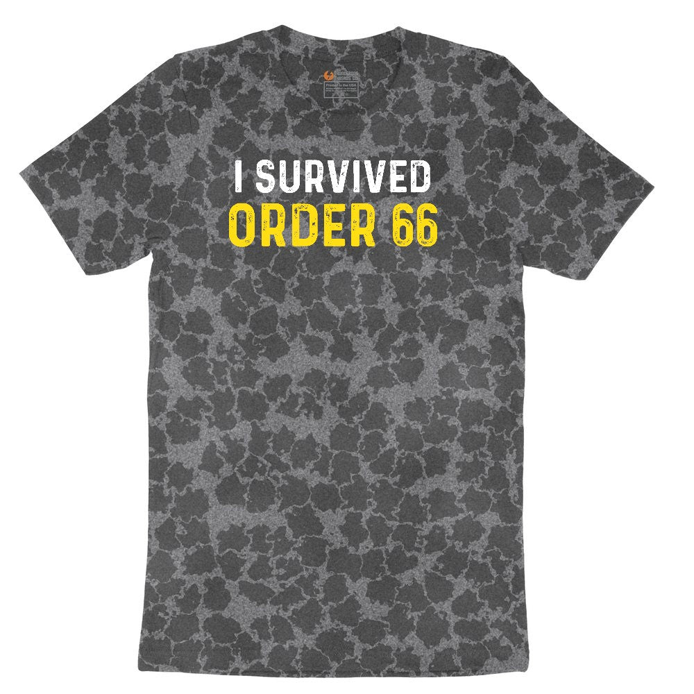 I Survived Order 66 Ladies Short Sleeve Tee - Black Leopard