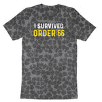 I Survived Order 66 Ladies Short Sleeve Tee - Black Leopard