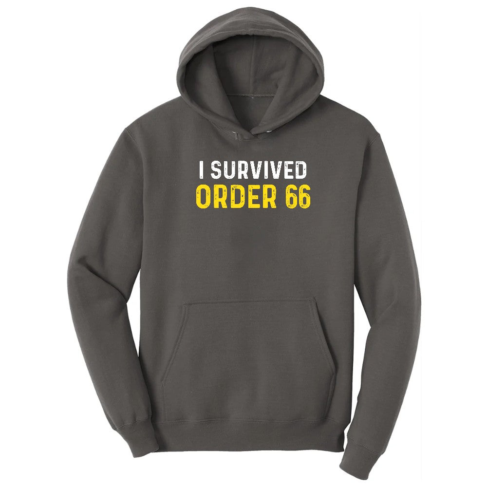 I Survived Order 66 - Mens & Ladies T-Shirt Hoodie - Charcoal