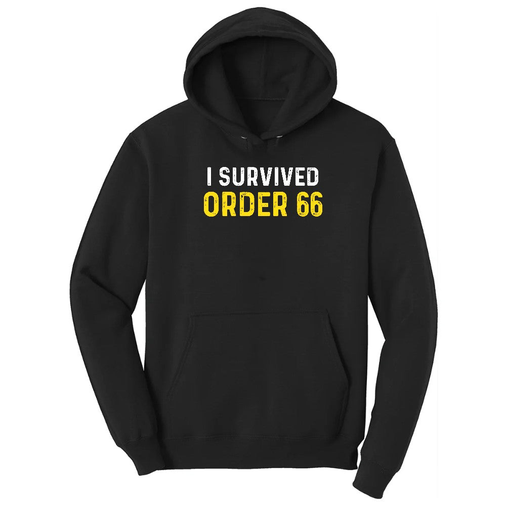 I Survived Order 66 - Mens & Ladies T-Shirt Hoodie - Jet Black