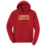 I Survived Order 66 - Mens & Ladies T-Shirt Hoodie - Red