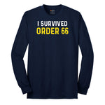 I Survived Order 66 - Mens & Ladies T-Shirt Long Sleeve Tee - Navy