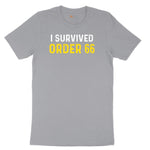 I Survived Order 66 - Mens & Ladies T-Shirt Short Sleeve Tee - Athletic Heather Grey